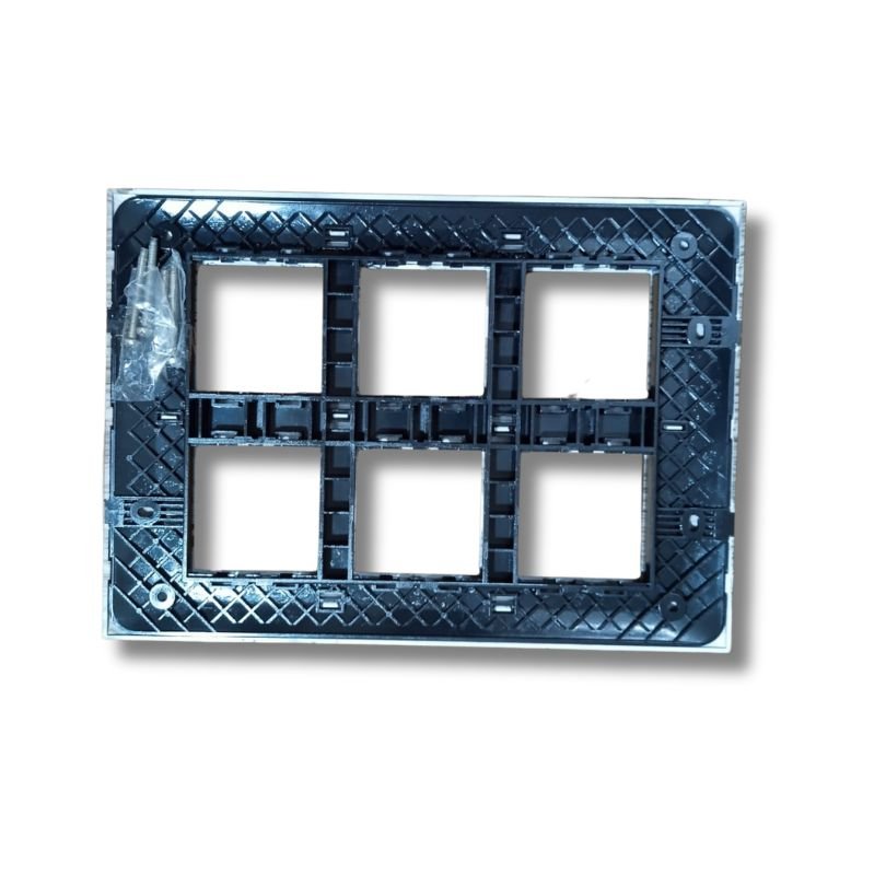 Lisha_Brand_TURBO_CHROME_Series_Black_Oak_Color_12_Module_Cover_Plate (2)