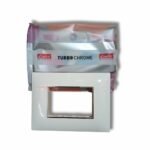 Lisha Brand TURBO CHROME Series Pure Glossy White 3 Module Cover Plate image 2