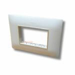 Lisha Brand TURBO CHROME Series Pure Glossy White 3 Module Cover Plate image 4