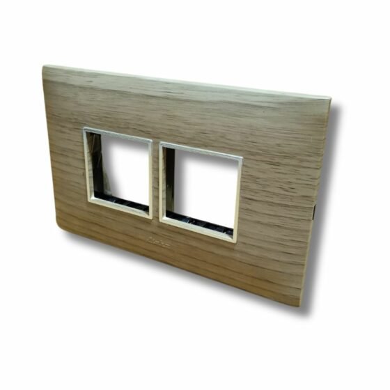 Lisha_Brand_WOODcraft_Series_Almond_Wood_Color_4_Module_Cover_Plate