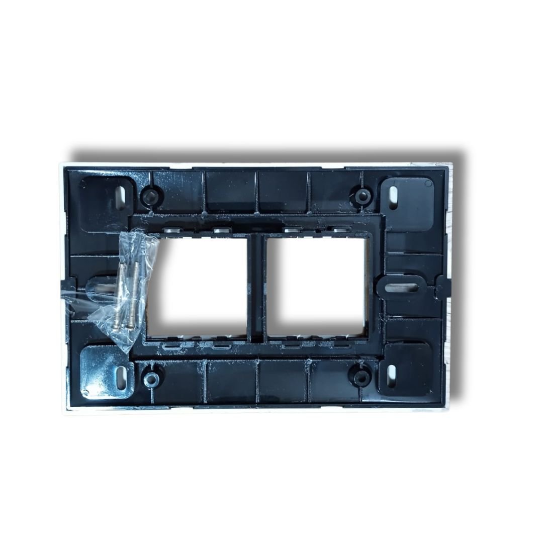 Lisha_Brand_WOODcraft_Series_Almond_Wood_Color_4_Module_Cover_Plate_backside