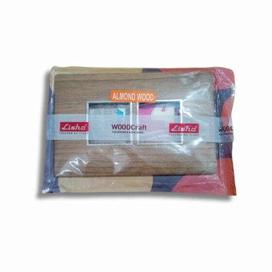 Lisha_Brand_WOODcraft_Series_Almond_Wood_Color_4_Module_Cover_Plate_pack_front_side