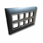 Lisha Brand WOODcraft Series Black Oak Color 16 Module Cover Plate image 1