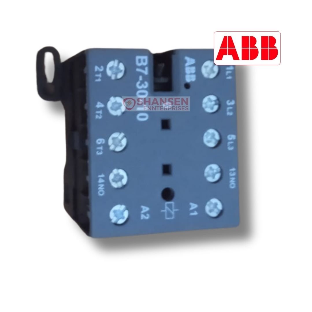 ABB_Brand_B7-30-10-01_Mini_Contactor_24_V_AC-3_NO-0_NC_Screw_Terminals_leftside-view