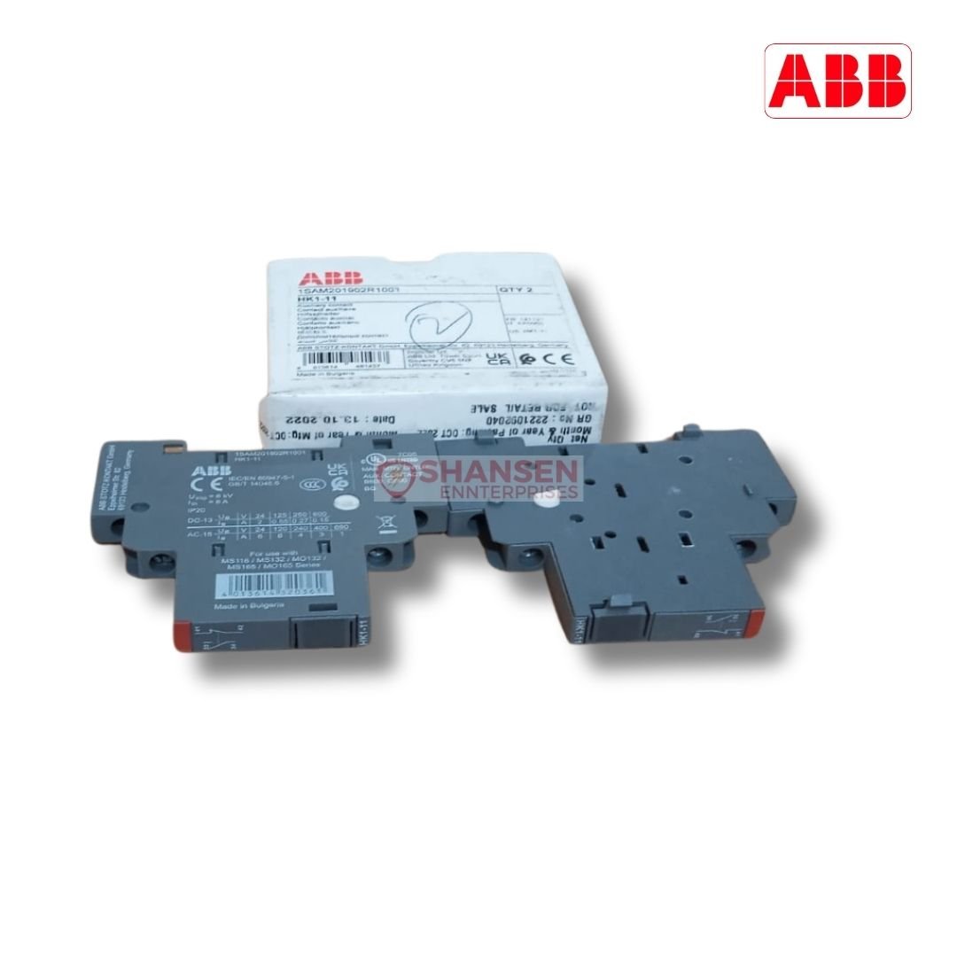 ABB_Brand_HK1-11_Auxiliary_Contact_1_NO+1 NC_infront_of_box