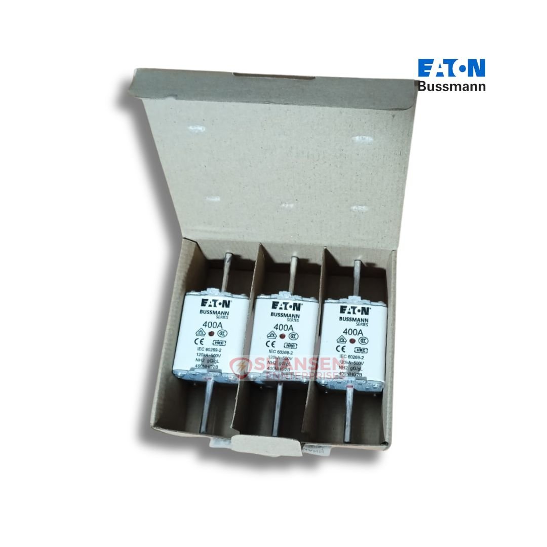 Eaton_Brand_Bussmann_Series_400NHG2B_Low_Voltage_NH_Fuse_open_box_top_view