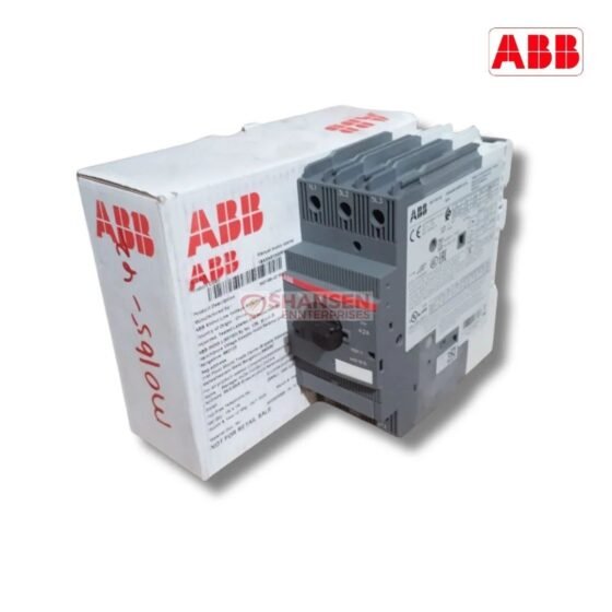 ABB MO165-42 manual motor starter (magnetic-only, 42 A) with ABB box; 3-pole, DIN-rail, lockable rotary handle — Shansen Enterprises