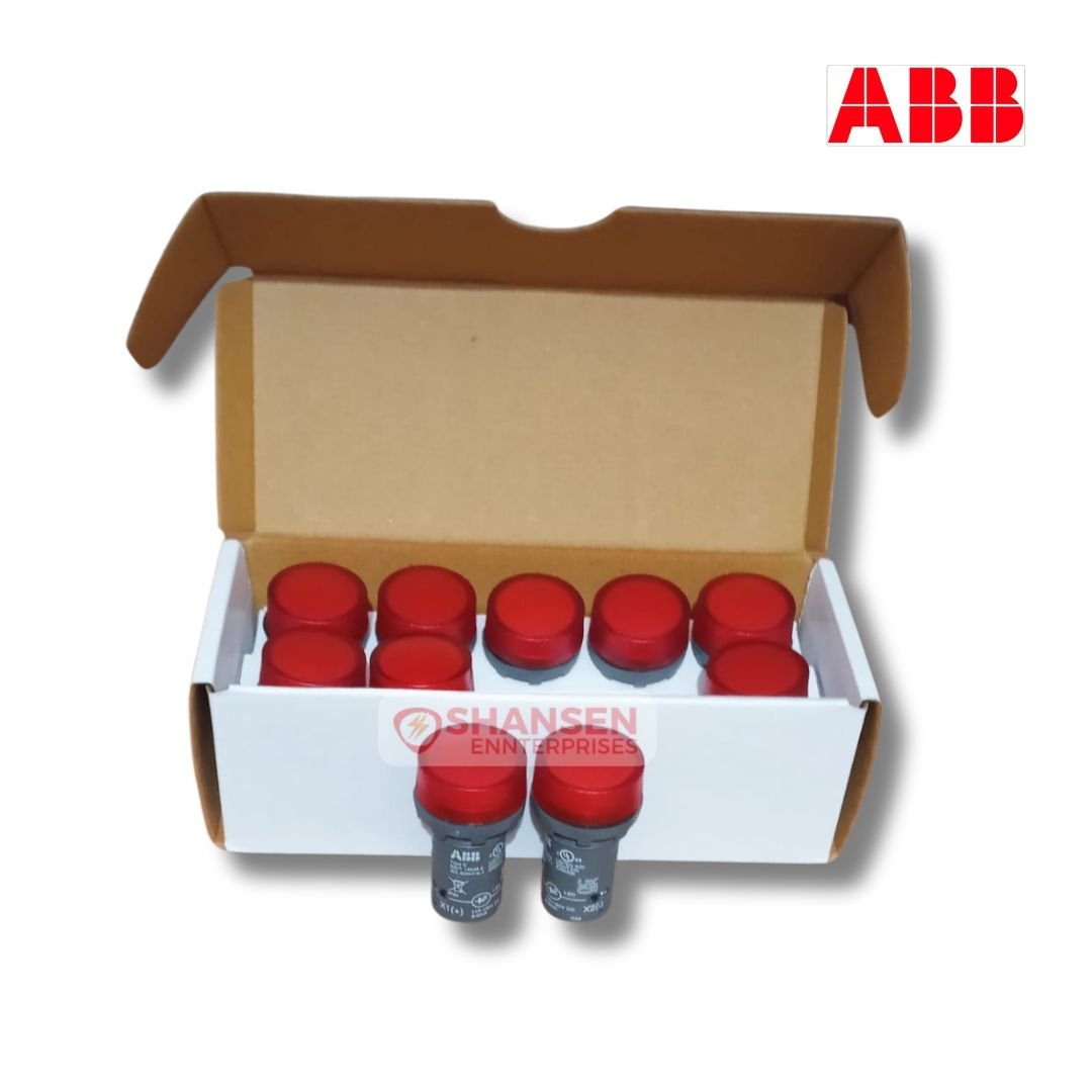 ABB_Brand_CCL2-515R_Red_Illuminated_Pilot_Light_in_front_of_open_box