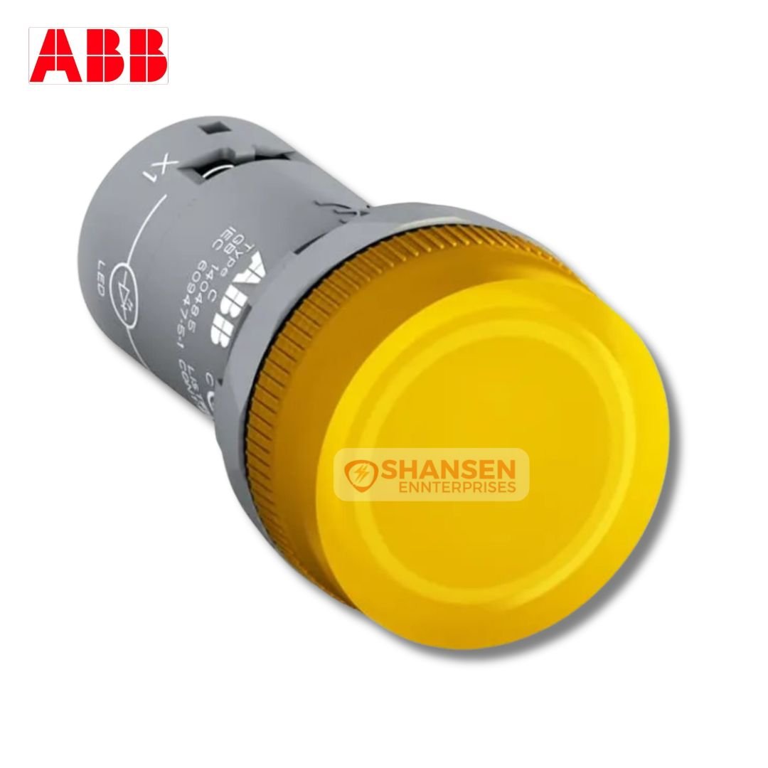 ABB_Brand_CL2-502A_Amber_Color_Pilot_Light_front_angle