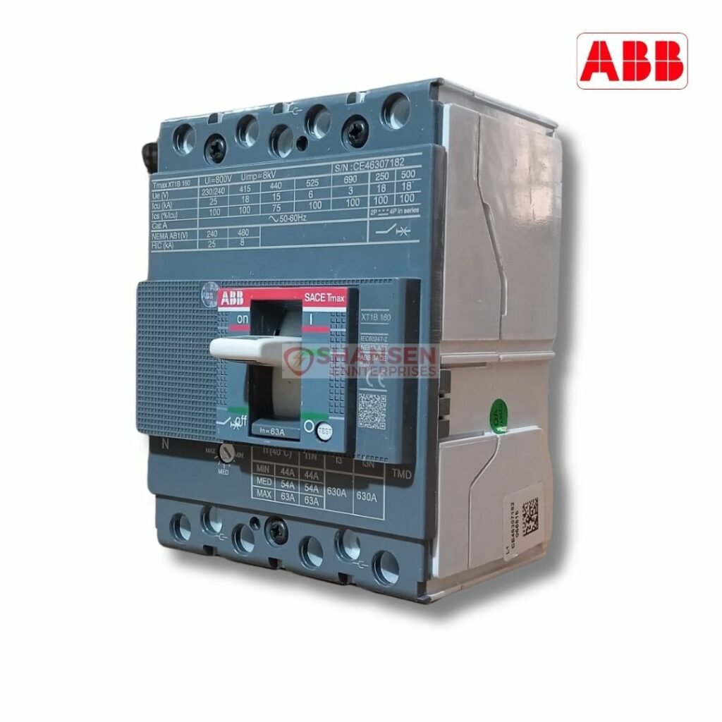 ABB Brand XT1B 160 TMD 63-630 4p F F MCCB