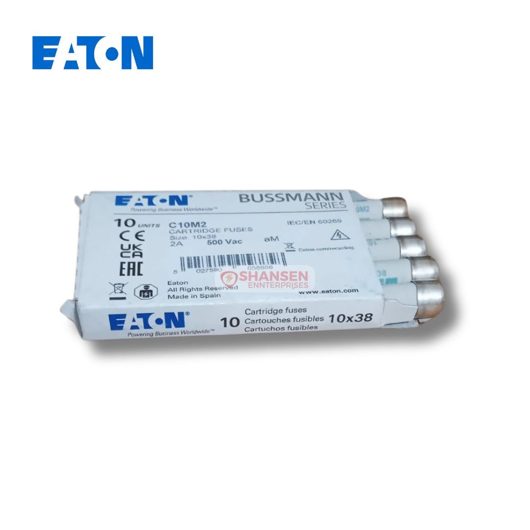 Eaton_Bussmann_Series_Low_Voltage_Cylindrical_Fuse_C10M2_front-top-angle_view