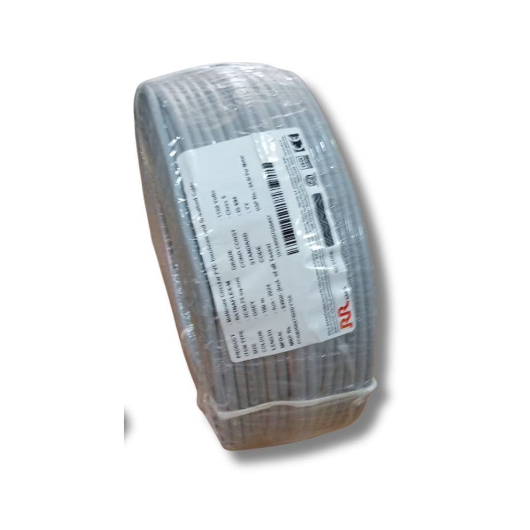 RR_Kabel_Ratnaflex_M_2_Core_X_0.75 Sq.mm_Grey_Color_Cable_side_view