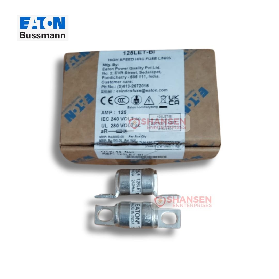 Eaton Bussmann Series High Speed British Standard Fuse 125LET - Image 2