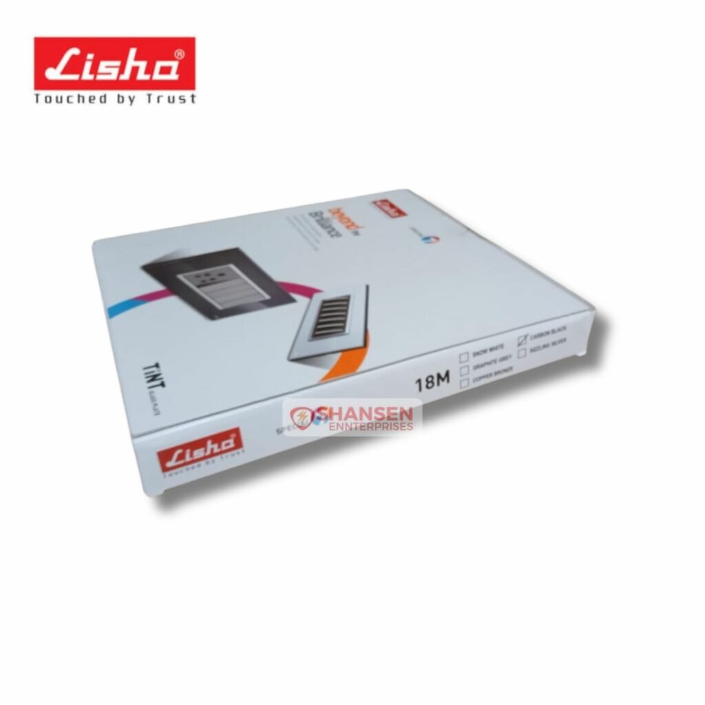 Lisha TiNT 18 Module Glass Cover Plate. - Electrical Fuses & Contactors