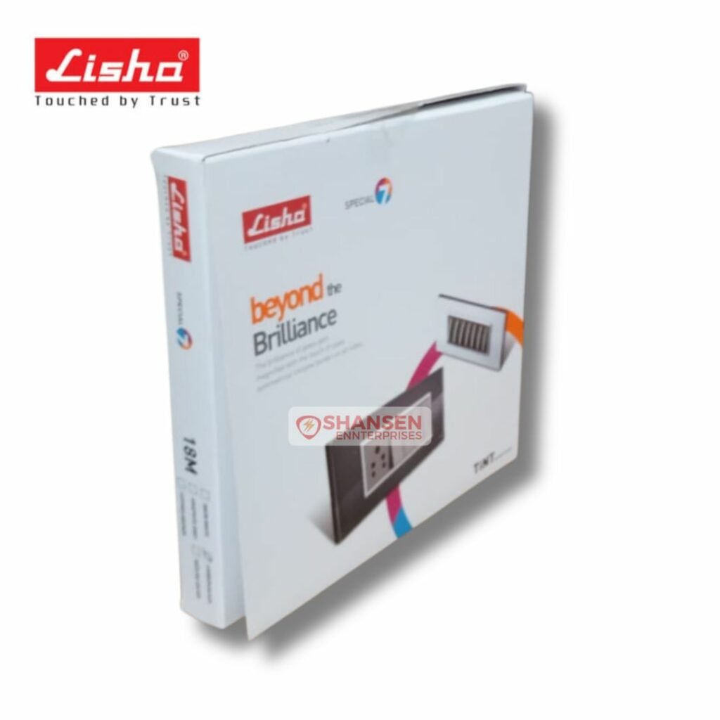 Lisha TiNT 18 Module Glass Cover Plate. - Electrical Fuses & Contactors