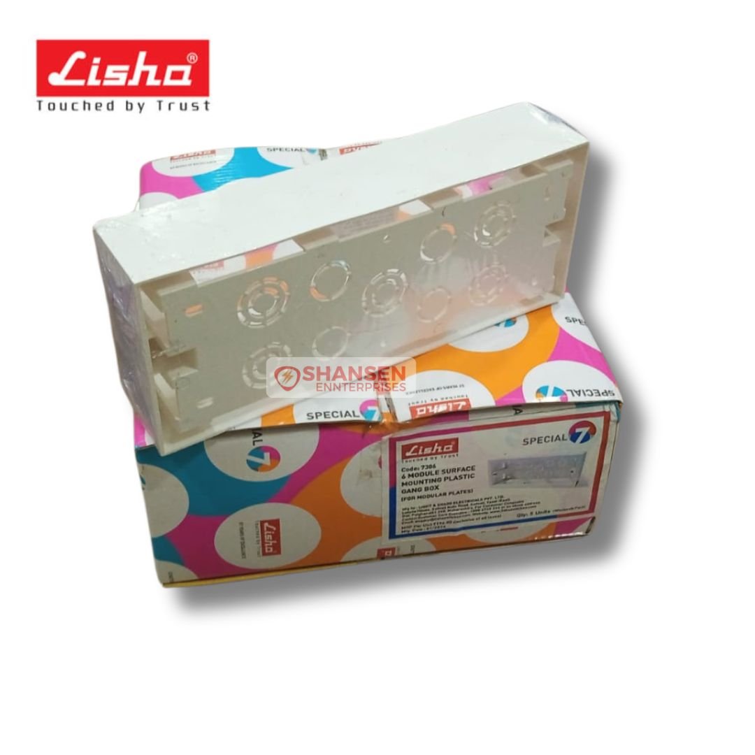 Lisha_Special_7_Model_6_Module_Surface_Mounting_Plastic_Gang_Box