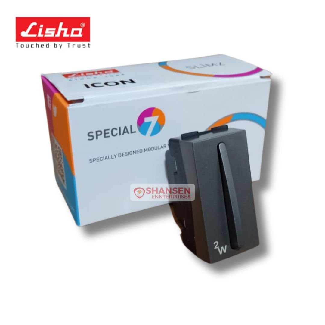 Lisha Special 7 SLIMZ ICON Series 1 Module 10A 2 Way Switch - Image 3