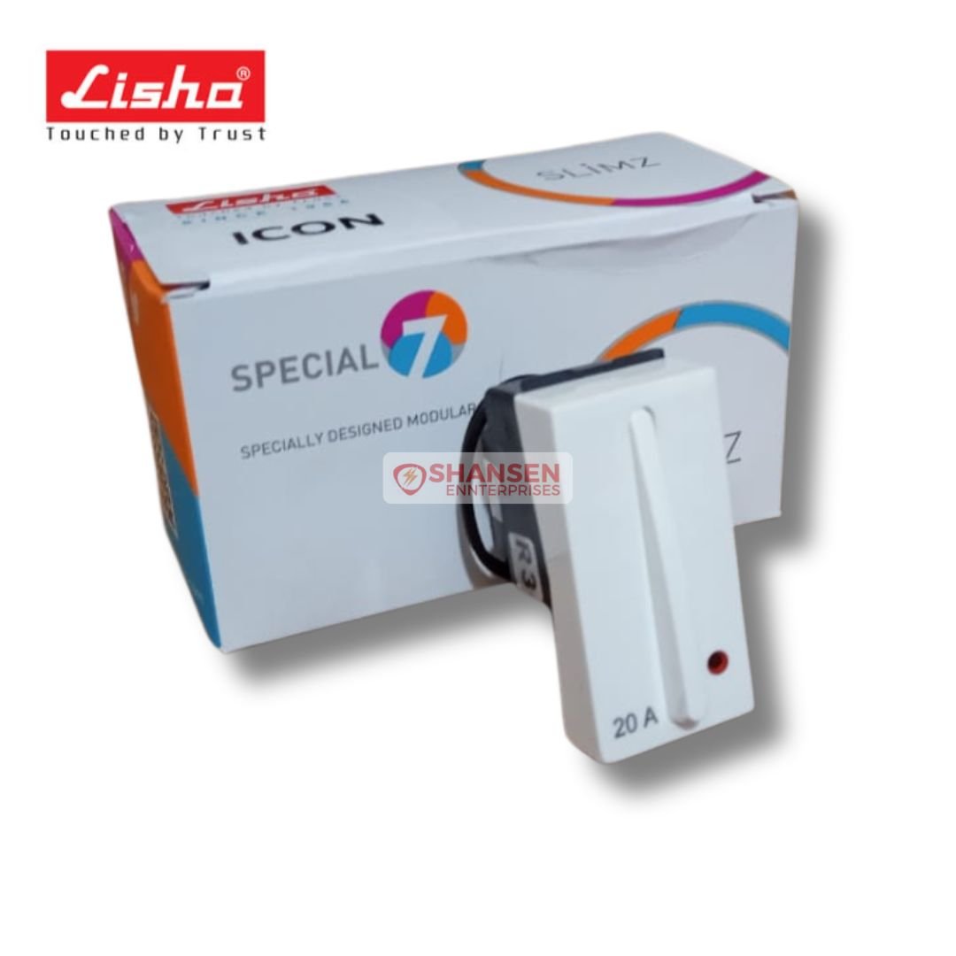 Lisha Special 7 SLIMZ ICON Series 1 Module 20A 1-Way Switch - Image 4