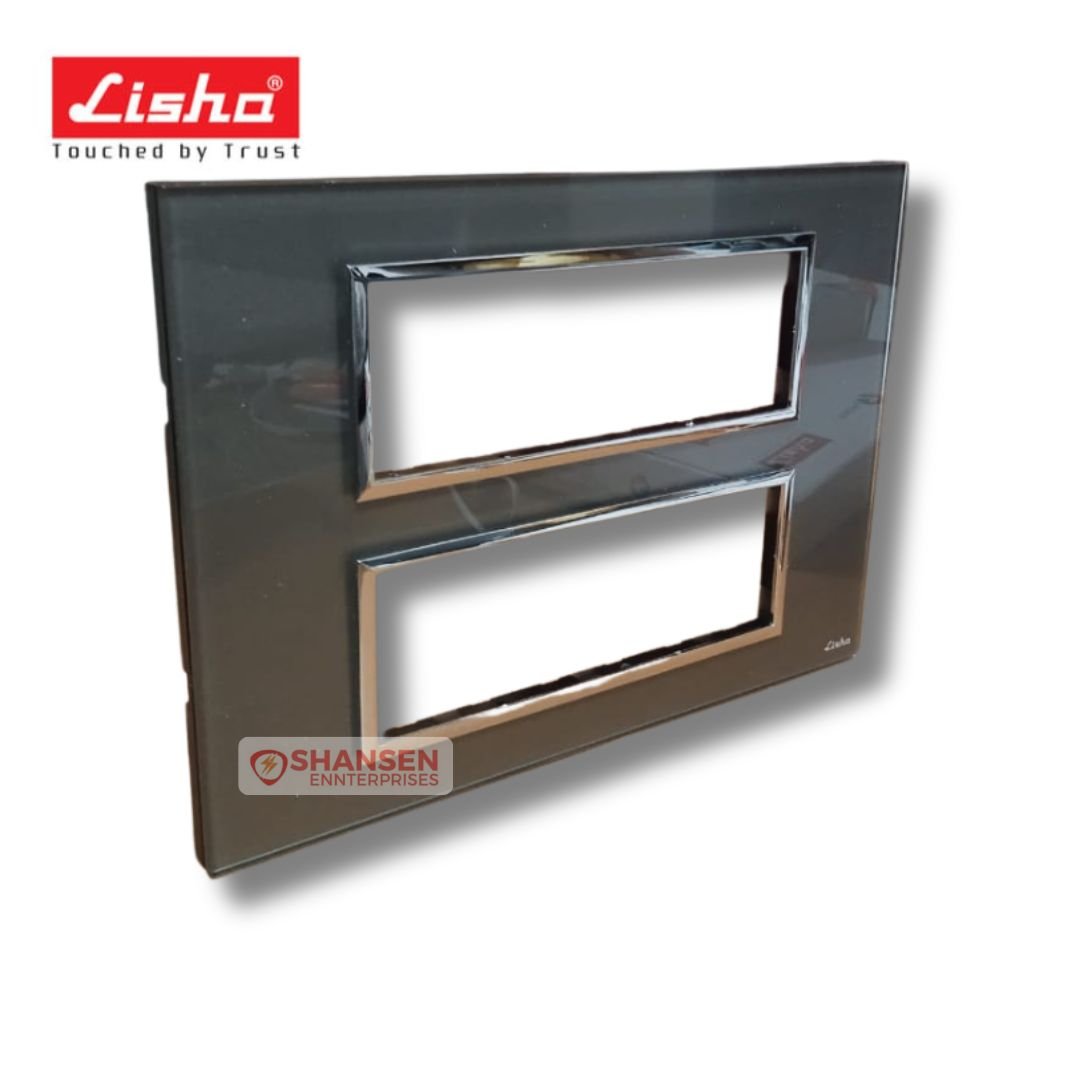 Lisha Special 7 TiNT 2 Module Carbon Black Glass Cover Plate