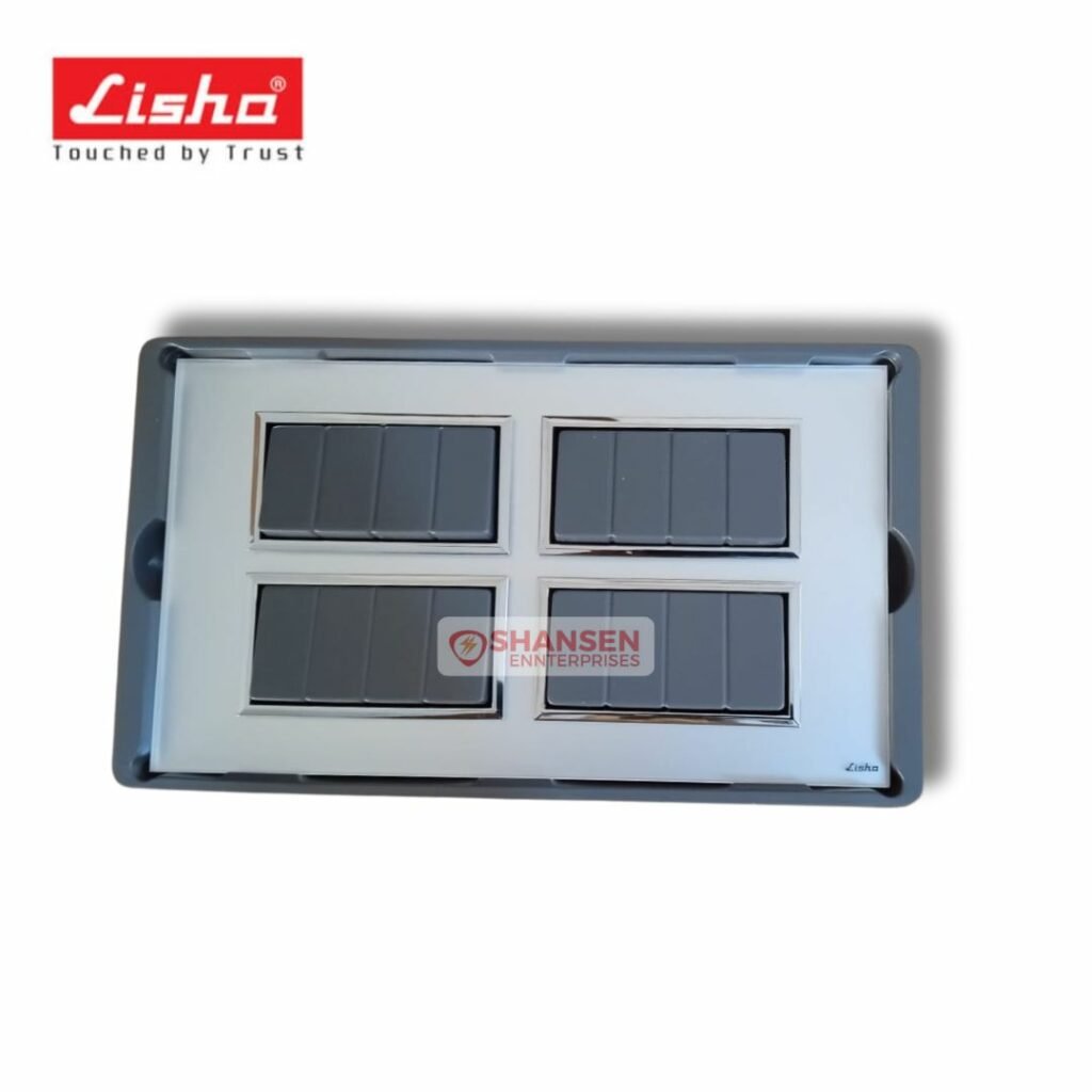 Lisha TiNT 16 Module Glass Cover Plate - Fuses and contactors