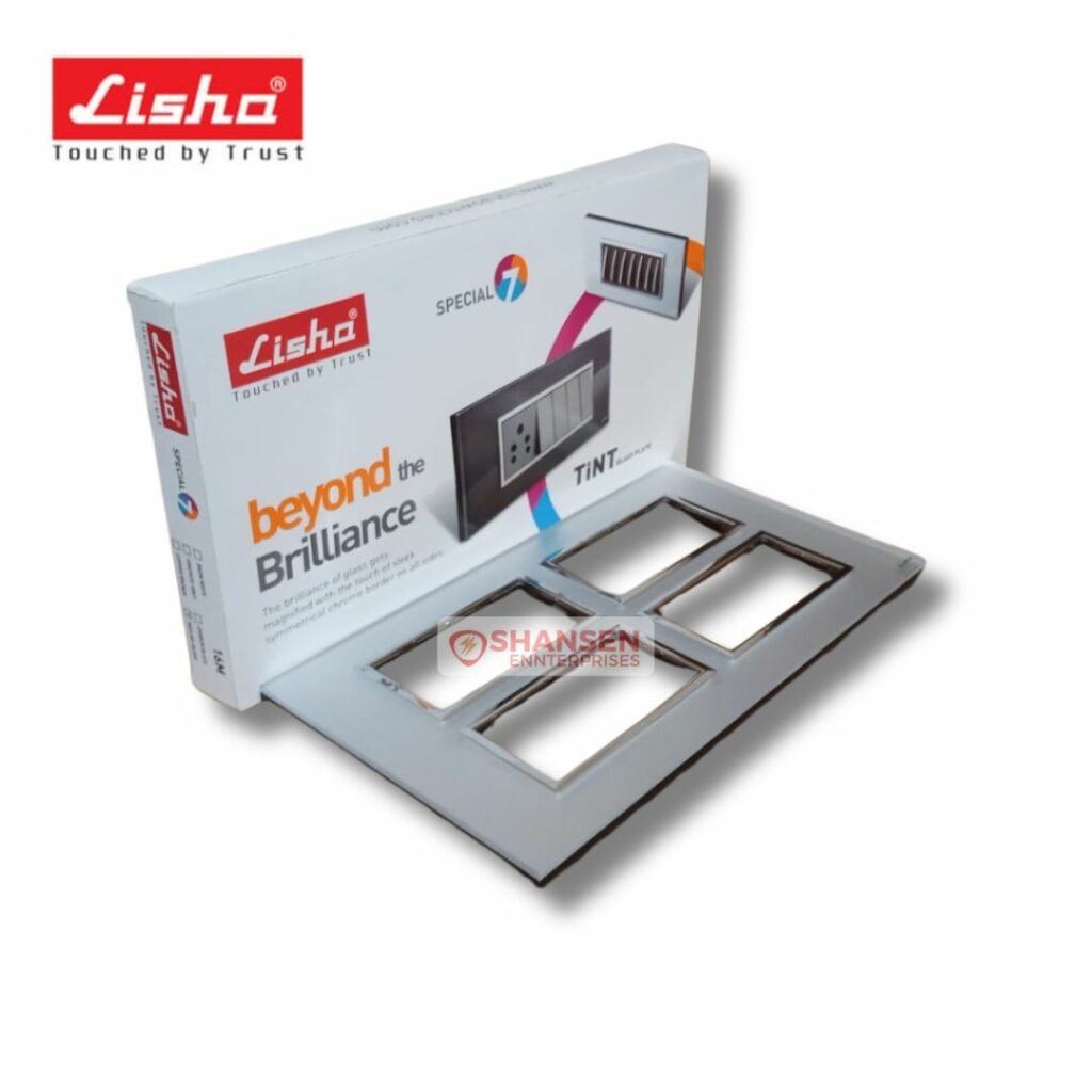 Lisha TiNT 16 Module Glass Cover Plate - Fuses and contactors