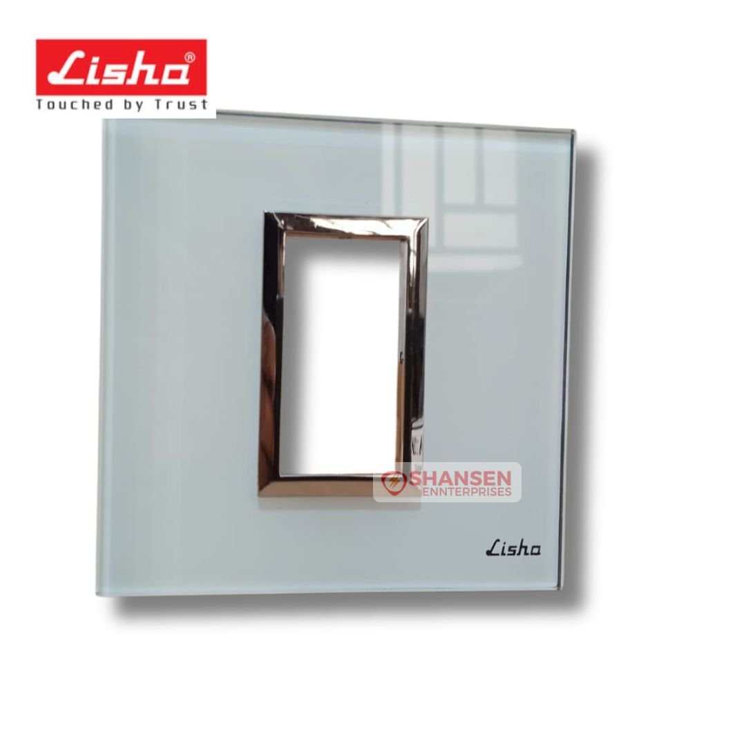 Lisha Special 7 TiNT 1 Module Snow White Color Glass Cover Plate
