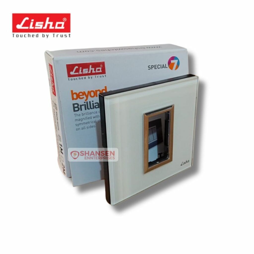 Lisha TiNT 1 Module Glass Cover Plate - Fuses and contactors