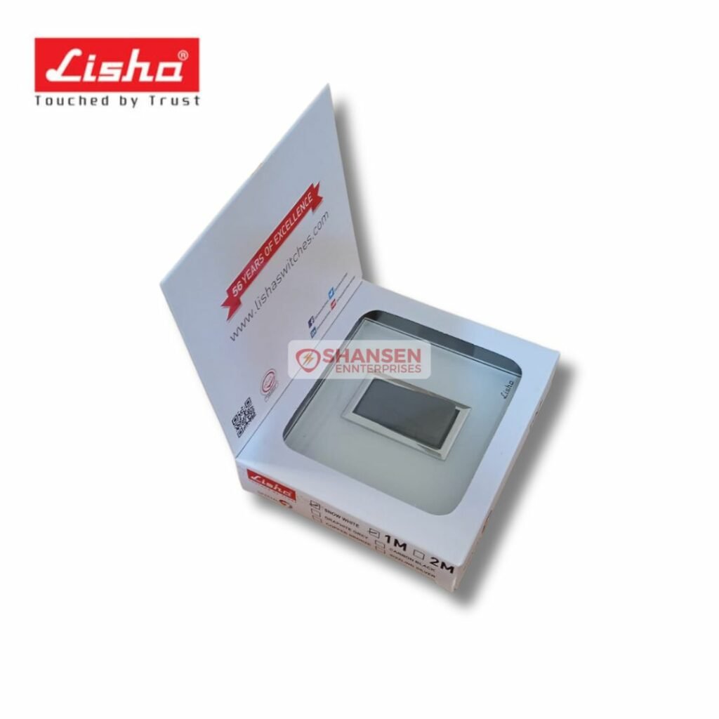 Lisha TiNT 1 Module Glass Cover Plate - Fuses and contactors