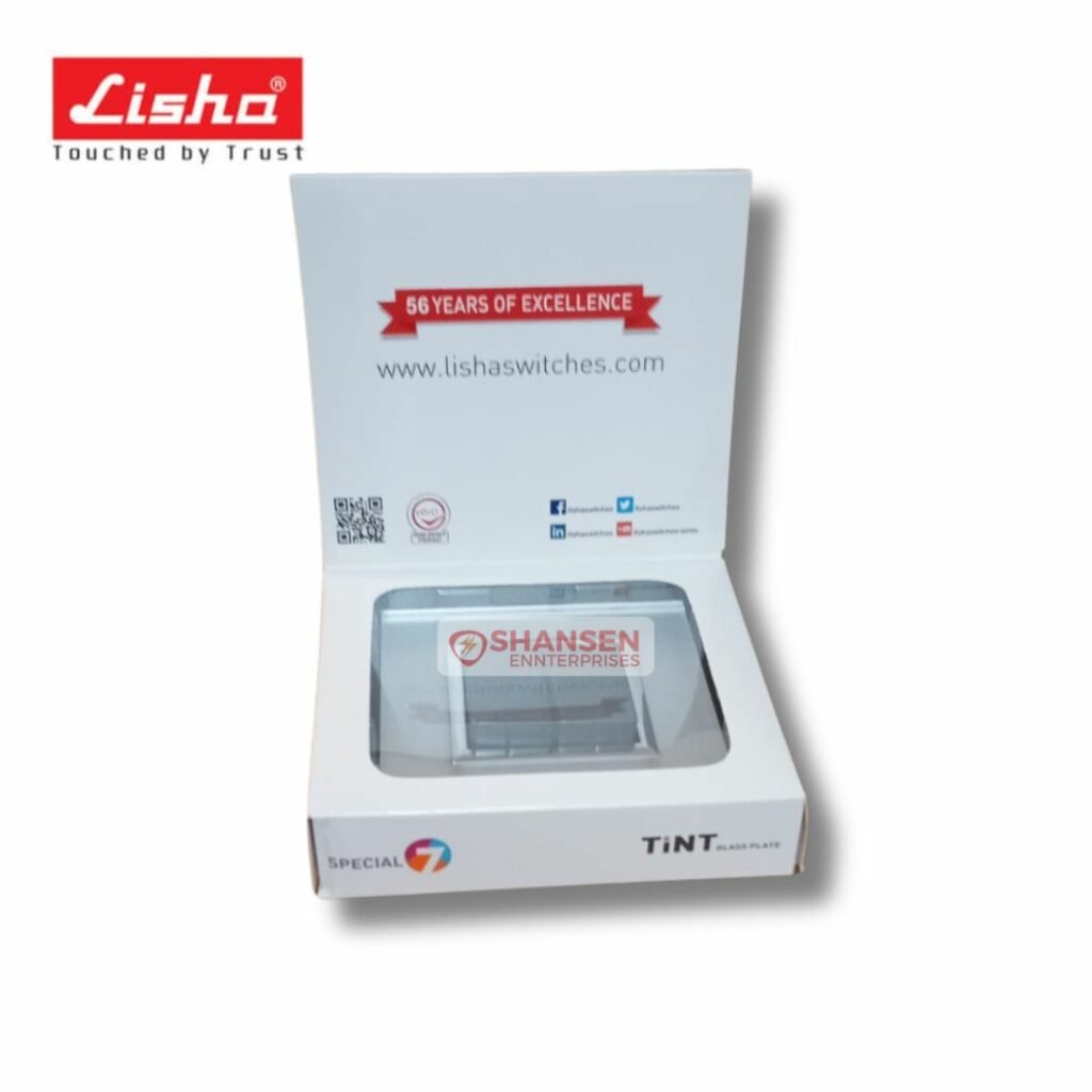 Lisha TiNT 2 Module Glass Cover Plate - Fuses and contactors