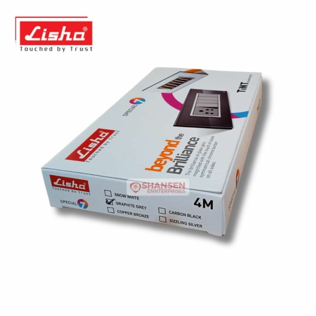 Lisha TiNT 4 Module Glass Cover Plate - Shansen Enterprises