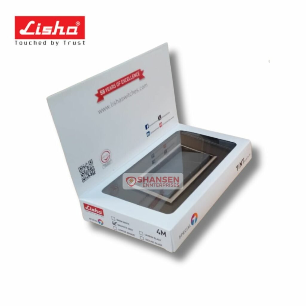 Lisha TiNT 4 Module Glass Cover Plate - Shansen Enterprises