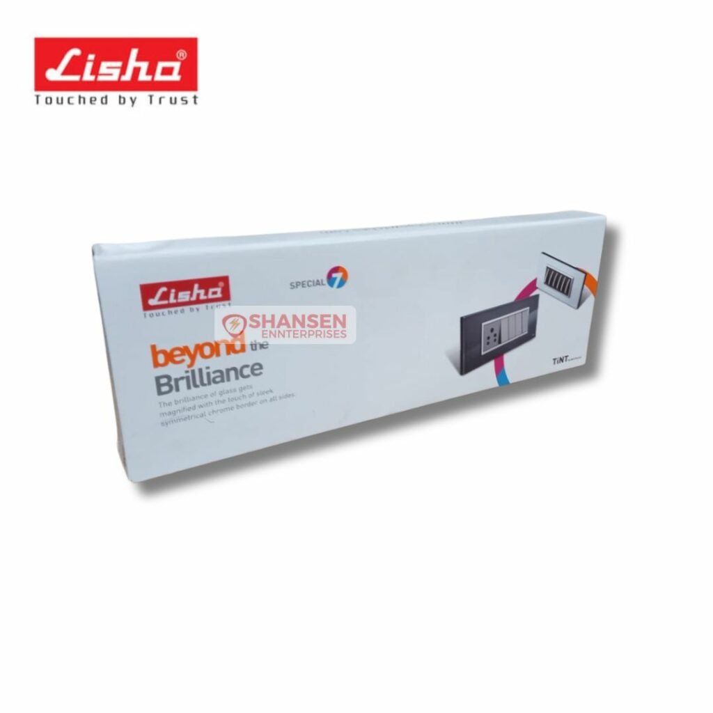 Lisha TiNT 8 Module Glass Cover Plate - Fuses and contactors