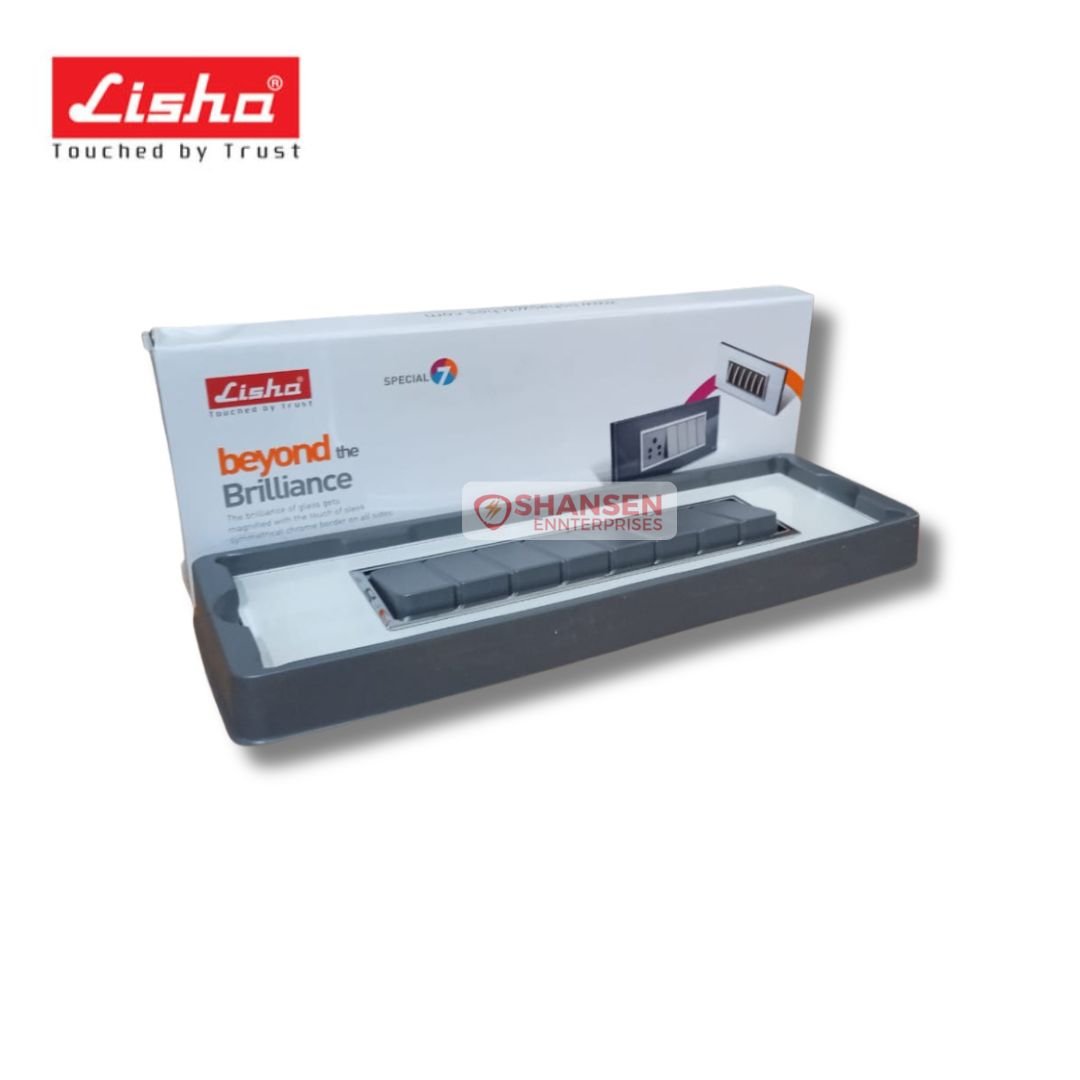 Lisha_Special_7_TiNT_8_Module_Snow_White_Glass_Cover_Plate_front_view_with_box