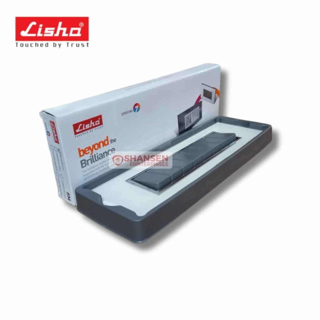 Lisha TiNT 8 Module Glass Cover Plate - Fuses and contactors