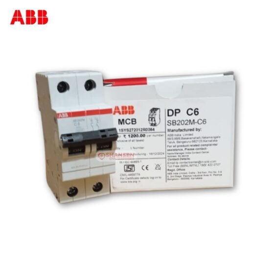 ABB SB202M-C6 Miniature Circuit Breaker 2P 6A with Box - Shansen Enterprises Coimbatore