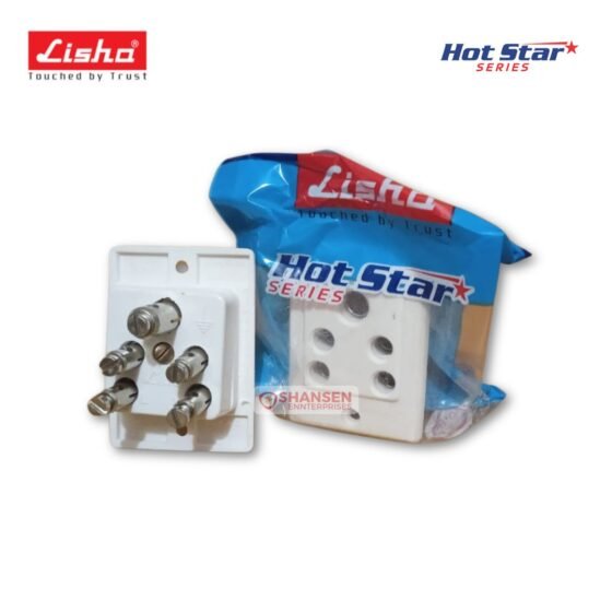 Lisha 6A 1in1 Socket front and back view with Hotstar Series packaging by Shansen Enterprises