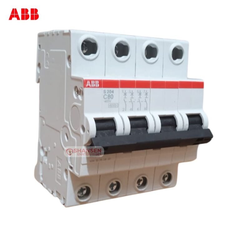 ABB S204-C80 Miniature Circuit Breaker 4 Pole 80A C Curve – Shansen Enterprises