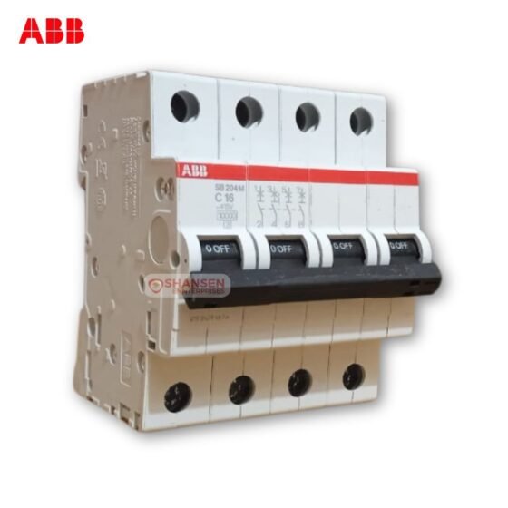 ABB SB204M-C16 4 Pole 16A Miniature Circuit Breaker with Shansen Enterprises branding – ABB Authorized Channel Partner