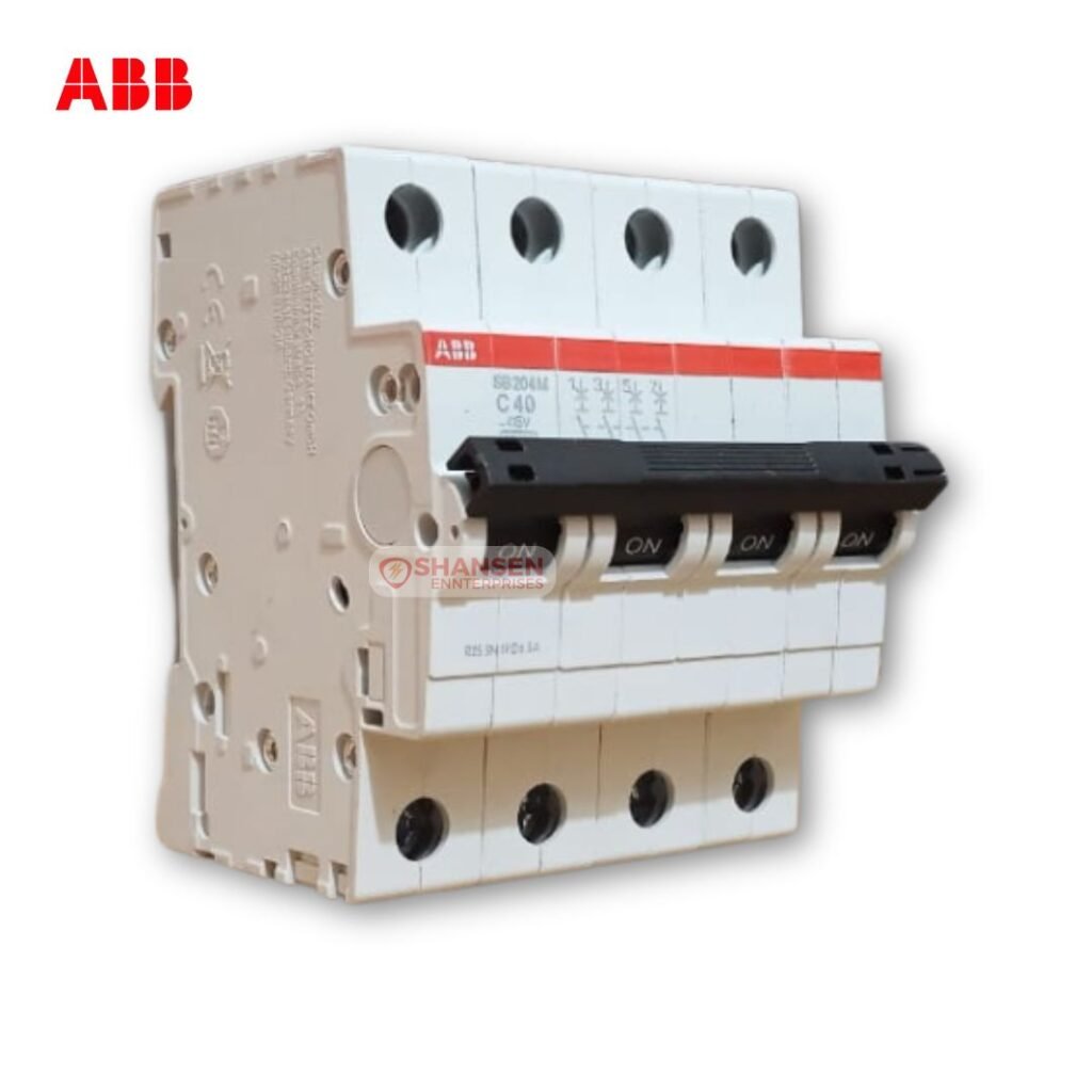 ABB SB204M-C40 Miniature Circuit Breaker – 4 Pole, 40A, Type C