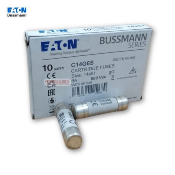 Box of Eaton Bussmann C14G6S 6A 500V Cartridge Fuses with Striker – Shansen Enterprises