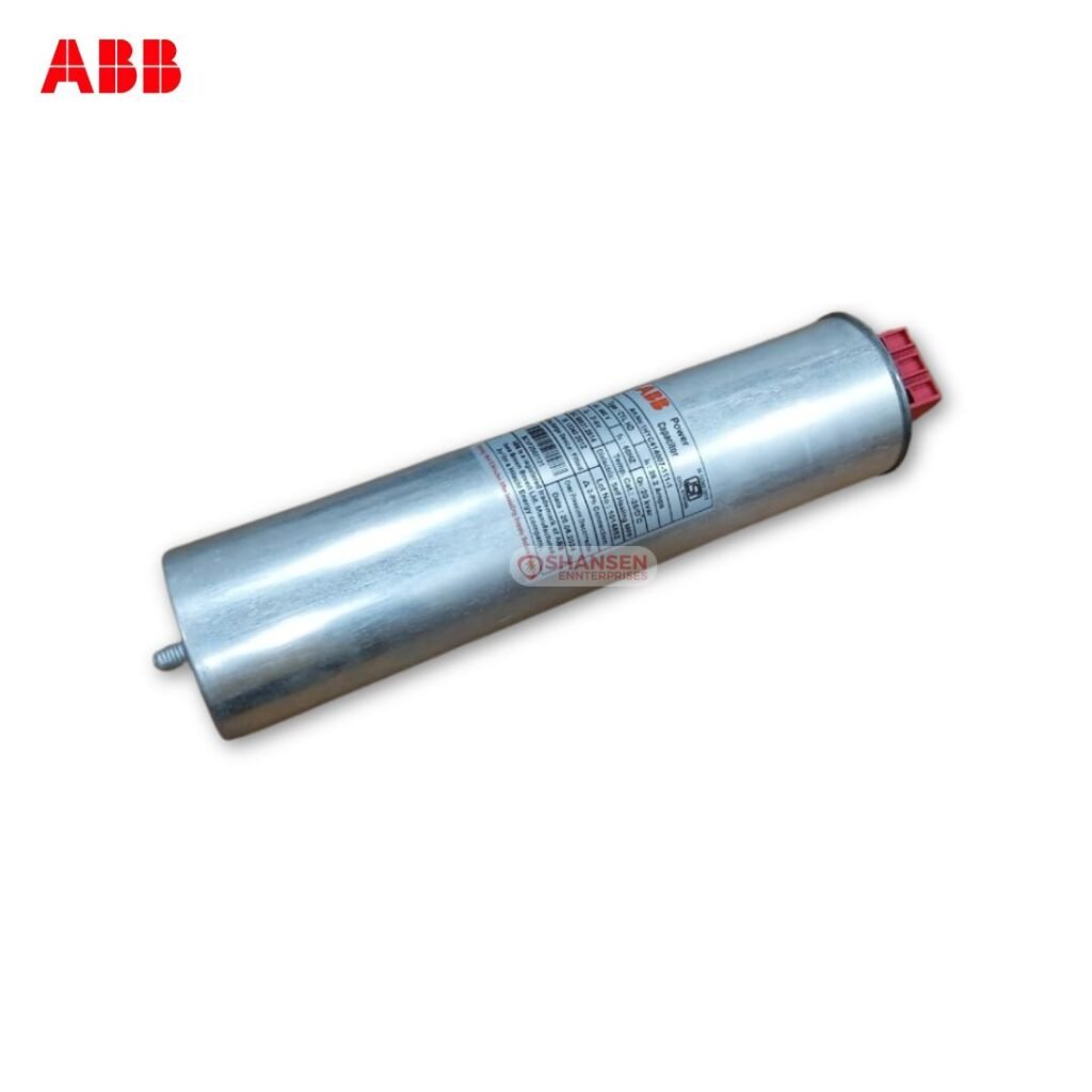 ABB 20 kVAr heavy-duty cylindrical power capacitor for industrial power factor correction