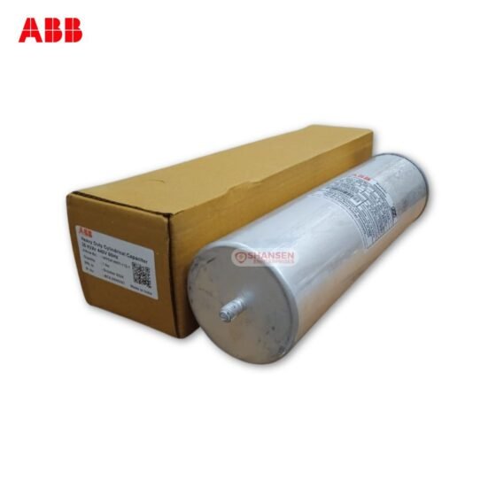 ABB 25 kVAr Heavy Duty Cylindrical Capacitor in original packaging from Shansen Enterprises, authorized ABB channel partner in Coimbatore