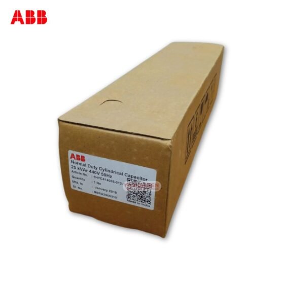 Label on ABB 25 kVAr 440V 50Hz Cylindrical Capacitor Box – Shansen Enterprises