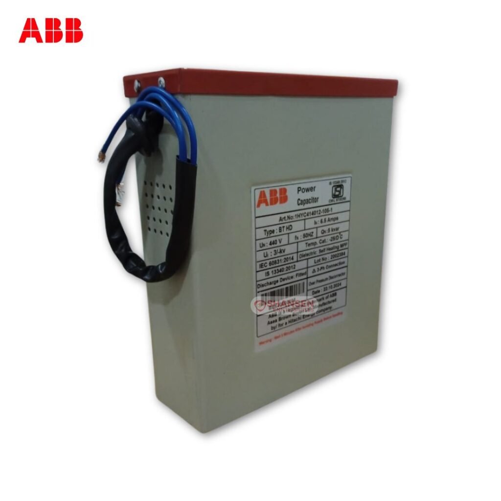 ABB Heavy Duty Box Type Power Capacitor 5kVAR 440V with overpressure disconnector, supplied by Shansen Enterprises