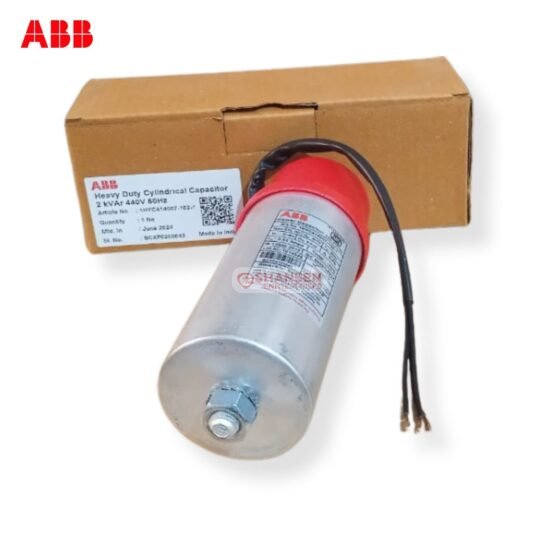 ABB Heavy Duty Cylindrical Capacitor 2kVAr 440V 60Hz Model 1HYC414007-102-1 with packaging