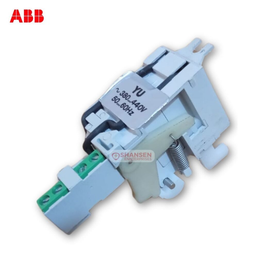 Close-up view of ABB UVR T4-T5-T6 Undervoltage Release 380–440V AC by Shansen Enterprises
