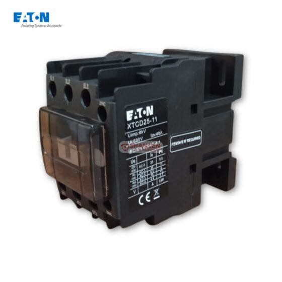 Side View of Eaton XTC D25-11 AC Contactor with Label Details