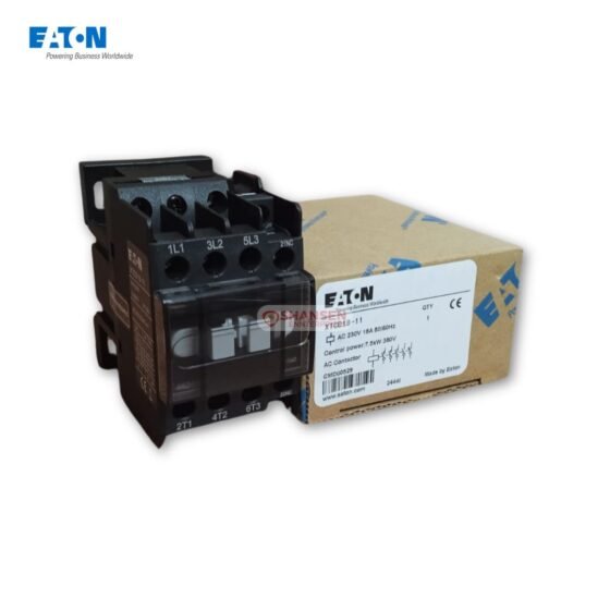 Eaton XTCD18-11 contactor with 230V coil shown with original Eaton packaging – Shansen Enterprises