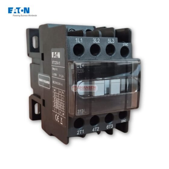 Front view of Eaton XTCD9-11 9A Power Contactor rated 690V 20A, available at Shansen Enterprises