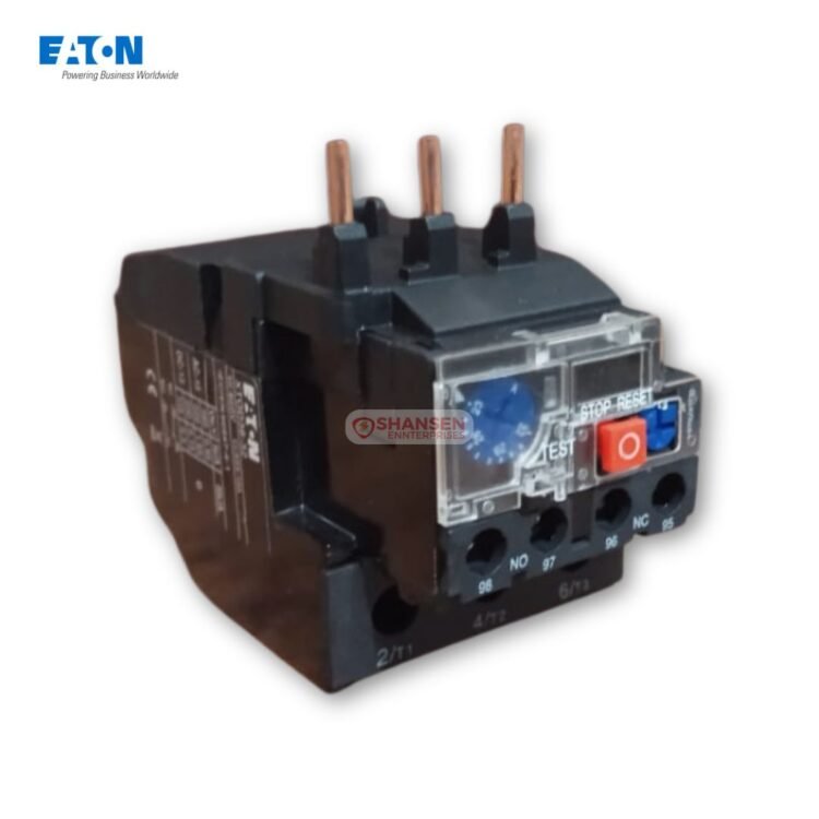 Eaton XTOD 38-32 overload relay for motor protection, featuring adjustable current setting and test/reset buttons